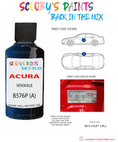 Paint For Acura Rdx Fathom Blue Code B576P (A) Touch Up Scratch Stone Chip Repair