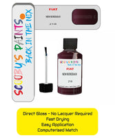 Paint For Fiat/Lancia 500 New Bordeaux Code 218/C Car Touch Up Paint