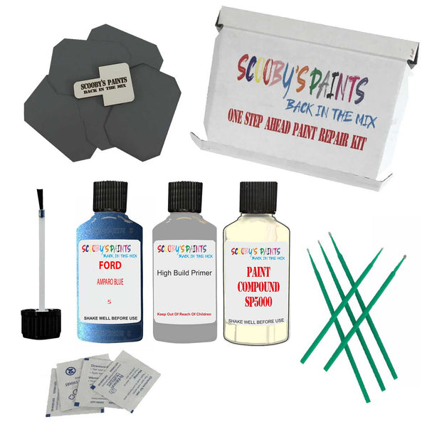 Paint For FORD AMPARO BLUE Code: 5 Paint Detailing Scratch Repair Kit