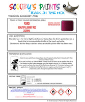 Ford Puma Beautiful Berry Red 2Sqewha Health and safety instructions for use