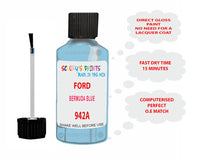 Ford Tourneo Courier Bermuda Blue 942A paint where to find my paint code