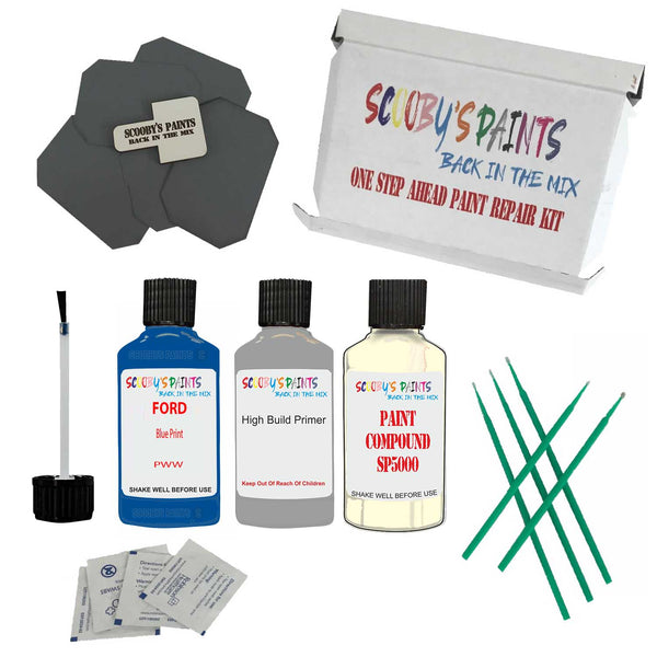 Paint For FORD Blue Print Code: PWW Paint Detailing Scratch Repair Kit