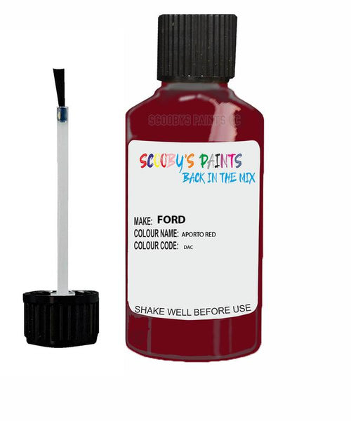 ford fiesta aporto red code dac touch up paint 1990 1998 Scratch Stone Chip Repair 