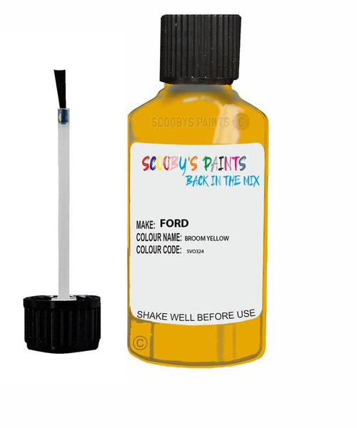 ford mondeo broom yellow code svo324 touch up paint 1990 2010 Scratch Stone Chip Repair 