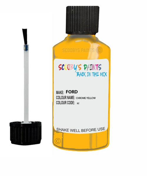 ford focus chrome yellow code bz touch up paint 2001 2005 Scratch Stone Chip Repair 