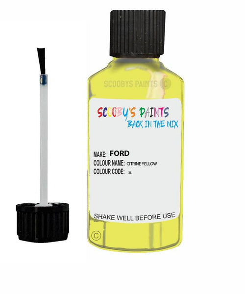 ford mondeo citrine yellow code r touch up paint 1993 1993 Scratch Stone Chip Repair 