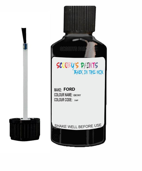 ford fiesta ebony code 5wp touch up paint 1991 1993 Scratch Stone Chip Repair 