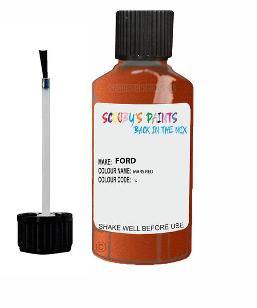 Car Paint Ford Fusion Mars Red G Scratch Stone Chip Kit