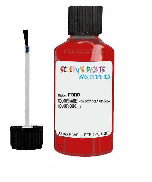 ford focus new coca cola red 2000 code 8 touch up paint 1995 2005 Scratch Stone Chip Repair 