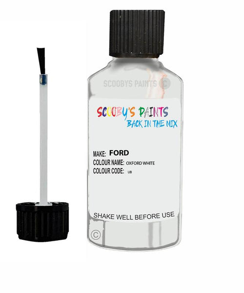 ford ka oxford white code ub touch up paint 2002 2017 Scratch Stone Chip Repair 