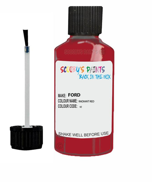 ford ka radiant red code 4z touch up paint 1990 2006 Scratch Stone Chip Repair 