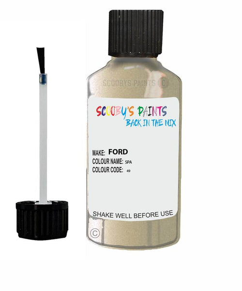 ford fiesta spa code 49 touch up paint 2009 2010 Scratch Stone Chip Repair 