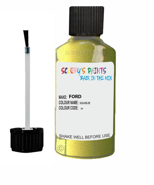 ford fiesta squeeze code 59 touch up paint 2009 2013 Scratch Stone Chip Repair 