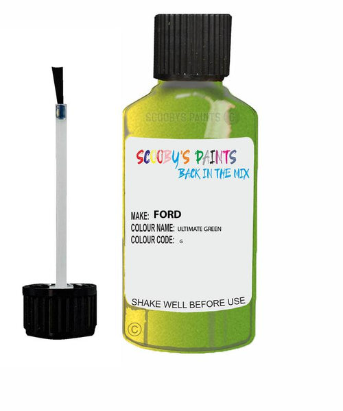 ford fiesta ultimate green code zn touch up paint 2007 2007 Scratch Stone Chip Repair 