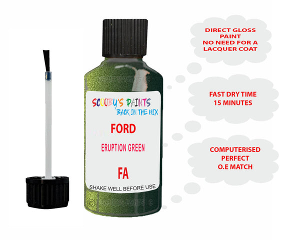 Touch Up Paint For Ford Explorer Eruption Green Fa Scratch Stone Chip ...