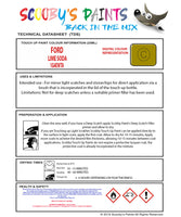 Ford Fiesta Lime Soda 1G4Ewta Health and safety instructions for use