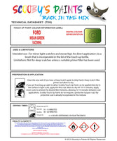 Ford Fiesta St Mean Green 1Gcewha Health and safety instructions for use