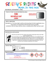 Ford Kuga Rock Metallic Light Lp5Ewha Health and safety instructions for use