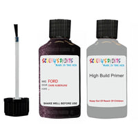 ford fiesta dark aubergine code location sticker 7 touch up paint 1995 2002