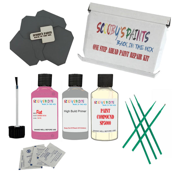 FIAT BARBIE ROSA Paint Code 591A Touch Up Paint Repair Detailing Kit