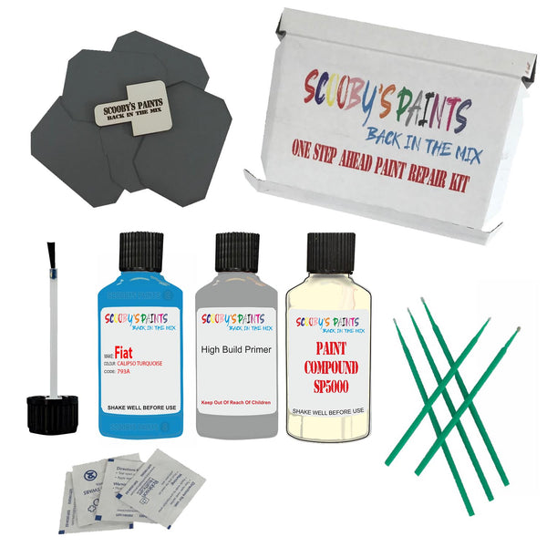 FIAT CALIPSO TURQUOISE Paint Code 793A Touch Up Paint Repair Detailing Kit