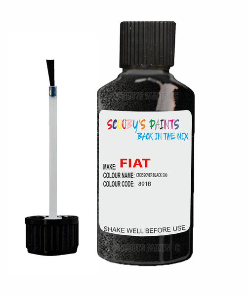 2012-2019 Fiat 500 Touch-Up Spray Paint - Black Clear Coat (PX8