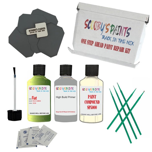 FIAT DISCO GREEN Paint Code 355A Touch Up Paint Repair Detailing Kit