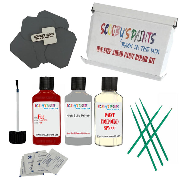 FIAT FLAME RED Paint Code PR4 Touch Up Paint Repair Detailing Kit