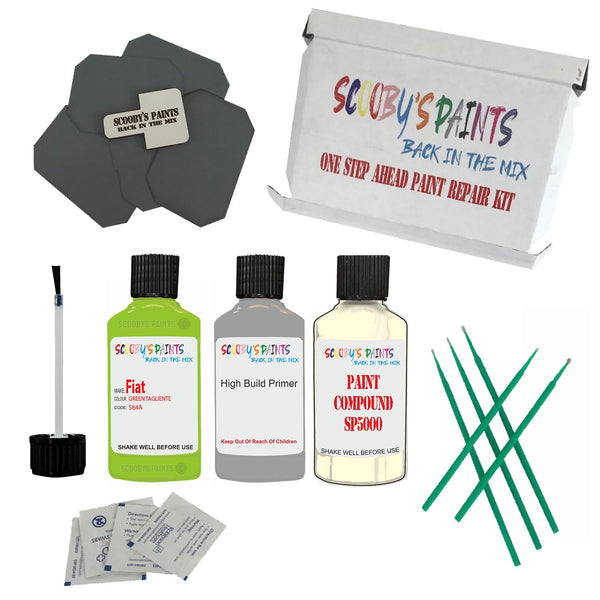 FIAT VERDE TAGLIENTE Paint Code 584A Touch Up Paint Repair Detailing Kit