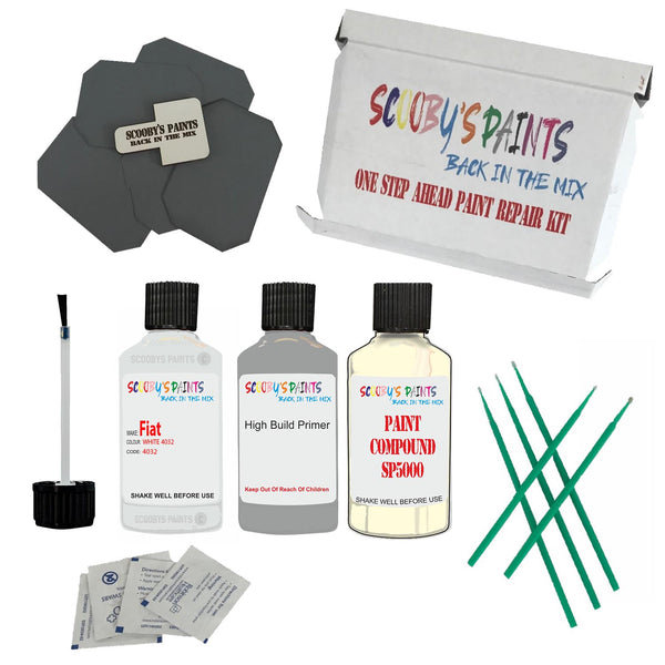 FIAT BIANCO Paint Code 4032 Touch Up Paint Repair Detailing Kit