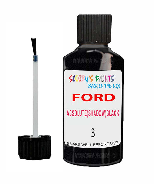 Paint For Ford Puma Absolute(Shadow)Black Touch Up Scratch Repair Pen Brush Bottle
