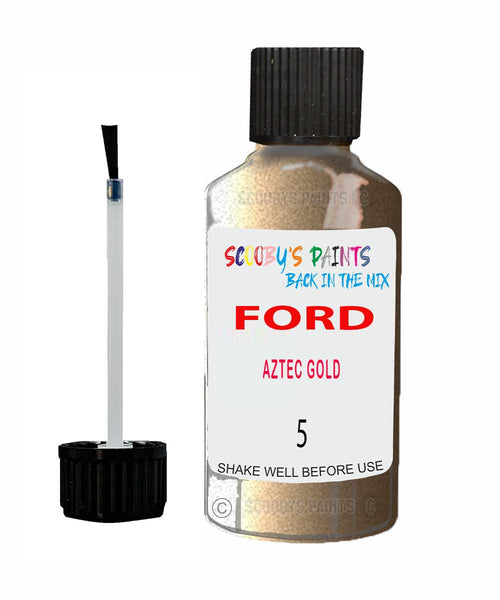 Paint For Ford Sierra Aztec Gold Touch Up Scratch Repair Pen Brush Bottle