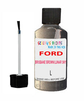 Paint For Ford Fiesta Brisbane Brown/Lunar Sky Touch Up Scratch Repair Pen Brush Bottle