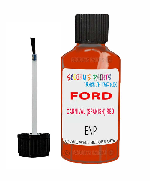 Paint For Ford Fiesta Carnival (Spanish) Red Touch Up Scratch Repair Pen Brush Bottle