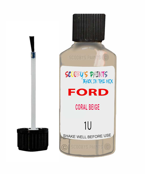 Paint For Ford Sierra Coral Beige Touch Up Scratch Repair Pen Brush Bottle