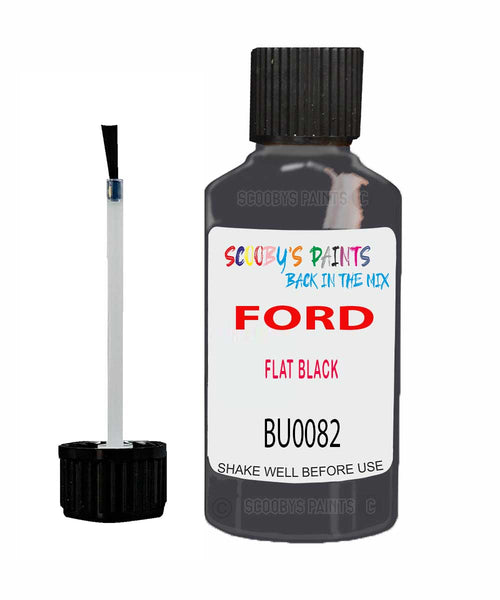 Paint For Ford Fiesta Flat Black Touch Up Scratch Repair Pen Brush Bottle