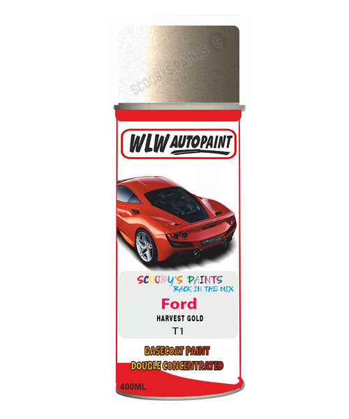 spray paint aerosol basecoat chip repair panel body shop dent refinish ford ka-harvest-gold-aerosol-spray