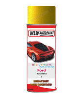 spray paint aerosol basecoat chip repair panel body shop dent refinish ford ka-mustard-olive-aerosol-spray