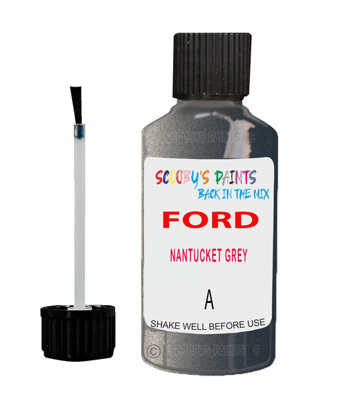 Paint For Ford Escort Cabrio Nantucket Grey Touch Up Scratch Repair Pen Brush Bottle