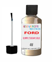 Paint For Ford Fiesta Olympic (Tuscany) Gold Touch Up Scratch Repair Pen Brush Bottle