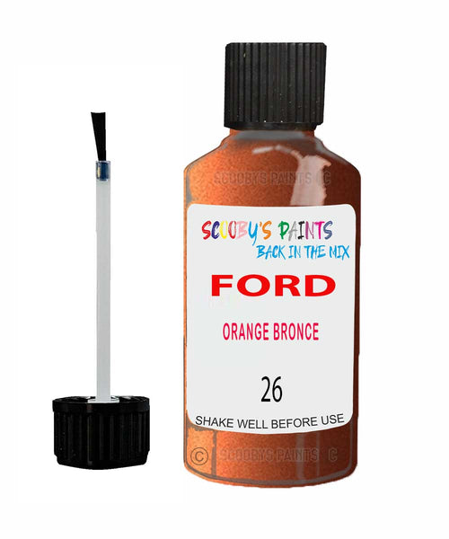 Paint For Ford Fiesta Orange Bronce Touch Up Scratch Repair Pen Brush Bottle