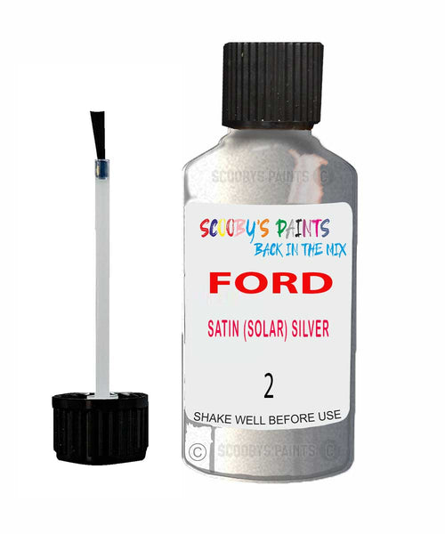 Paint For Ford Mondeo Satin (Solar) Silver Touch Up Scratch Repair Pen Brush Bottle