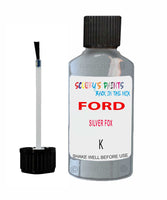 Paint For Ford Fiesta Silver Fox Touch Up Scratch Repair Pen Brush Bottle