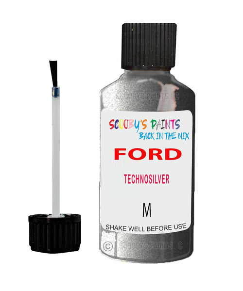 Paint For Ford Focus Technosilver Touch Up Scratch Repair Pen Brush Bottle