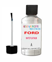 Paint For Ford Focus White Platinum Touch Up Scratch Repair Pen Brush Bottle