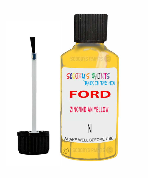 Paint For Ford Escort Zinc/Indian Yellow Touch Up Scratch Repair Pen Brush Bottle