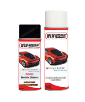 ford galaxy absolute shadow black aerosol spray car paint can with clear lacquer