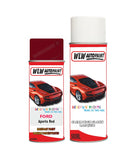 ford transit aporto red aerosol spray car paint can with clear lacquer