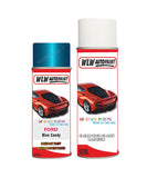 ford fiesta blue candy aerosol spray car paint can with clear lacquer