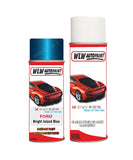 ford fiesta bright island blue aerosol spray car paint can with clear lacquer